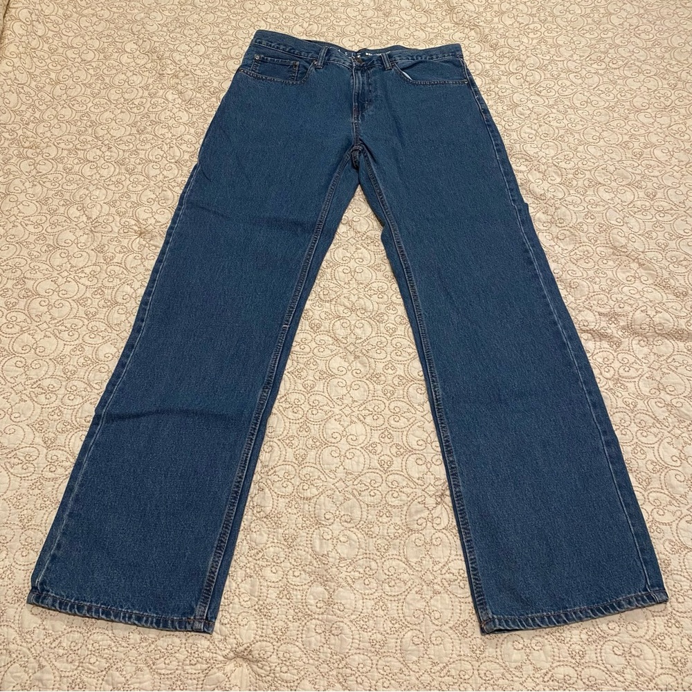 NWT Basic Editions Mens Relaxed Fit Jeans Size 34 x 34